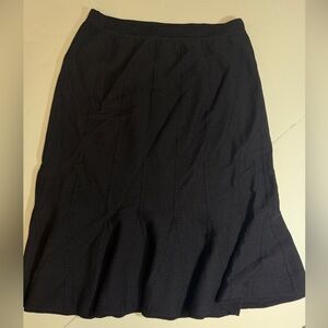 St. John Black Skirt size 4 flare elastic knit